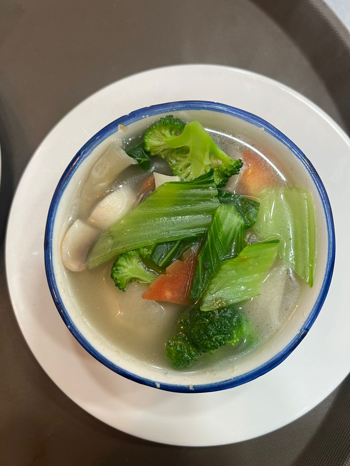 Clear healthy Dumplings Soup